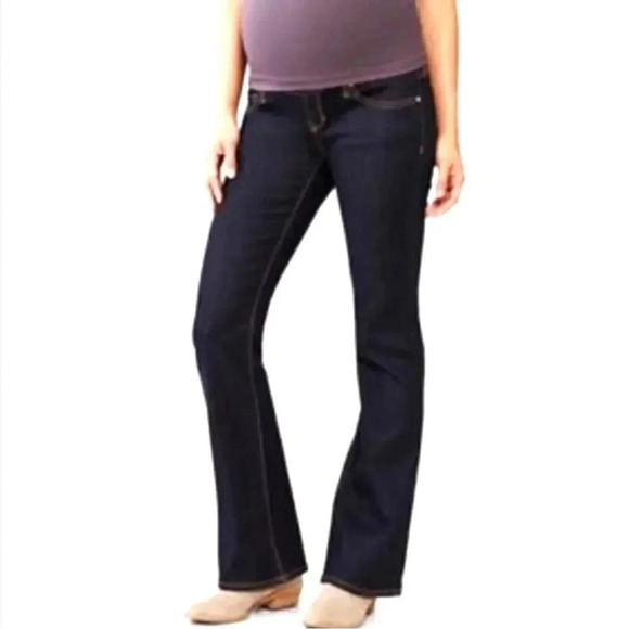 GAP Maternity Flare Jeans Dark Wash Belly Panel women’s maternity Size 4 NWOT - Picture 10 of 10